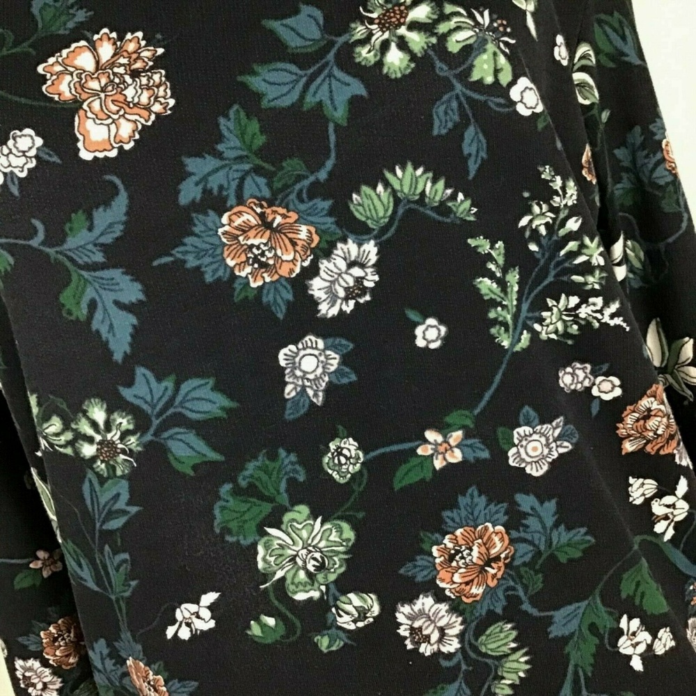 H&M Divided Floral Navy Blue Sweatshirt Oversize S - Picture 4 of 7